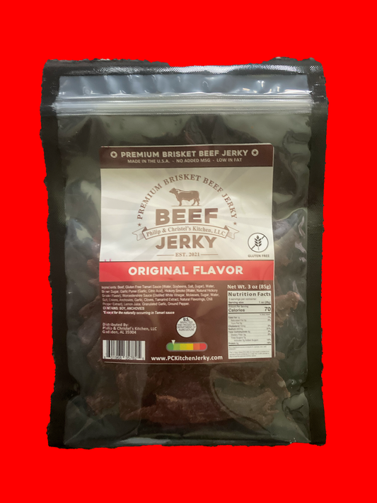 Premium Brisket Beef Jerky Original Flavor 3oz.