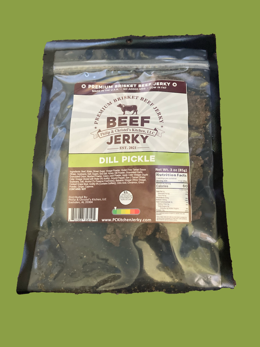 Premium Brisket Beef Jerky Dill Pickle 3oz.